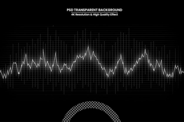 PSD music equalizer neon sound waves audio digital technology background design