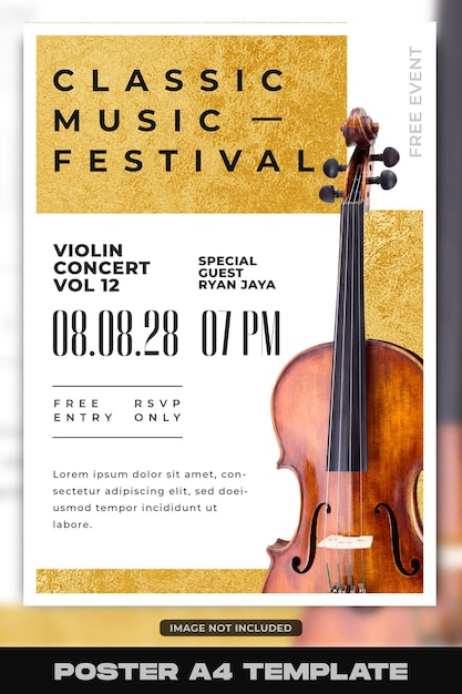 PSD music festival event poster design social media post