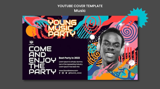 Music festival youtube cover template