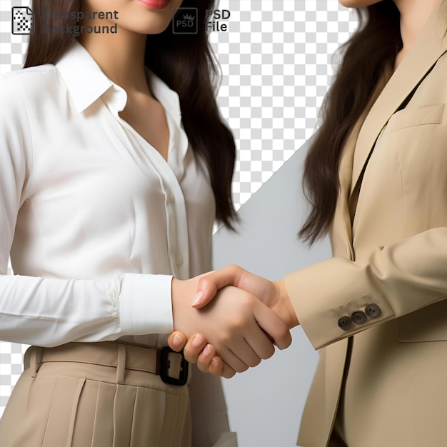 PSD mutual respect closeup of a trustworthy handshake isolated