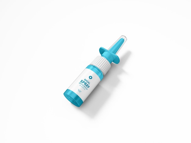 Nasal Spray Bottle Branding Mockup