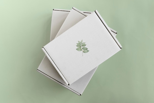 PSD natural gift box and packaging mockup design