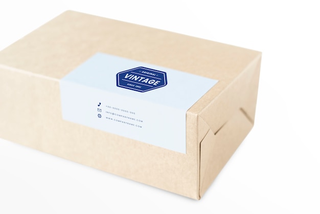 Natural paper box packaging mockup