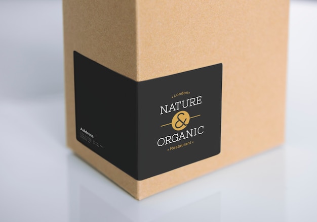 PSD natural paper box packaging mockup