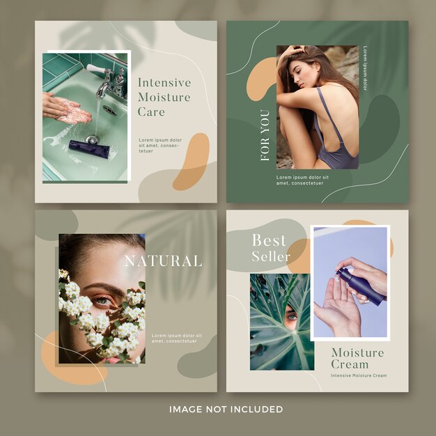 PSD nature social media post collection premium