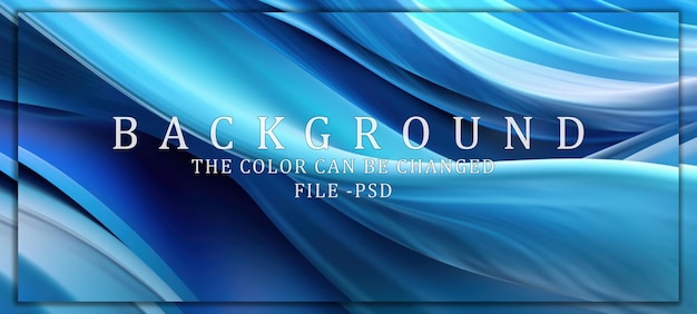 PSD neon bright abstract blue wave texture