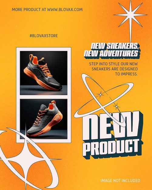 New Product Fashion Shoes Promotional Design for Social Media and Instagram Post Template PSD