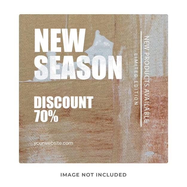 PSD new season poster social media instagram square template psd design