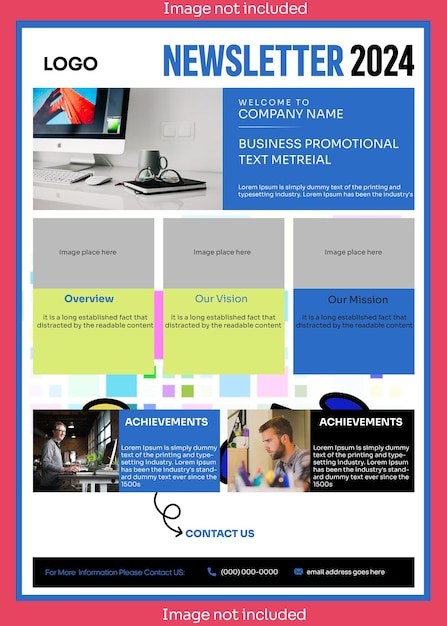 PSD newsletter template layout design for web and email fully psd editable