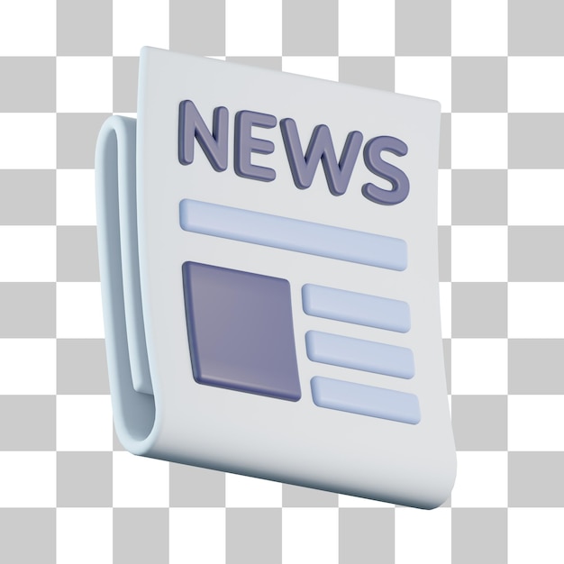 PSD newspaper 3d icon