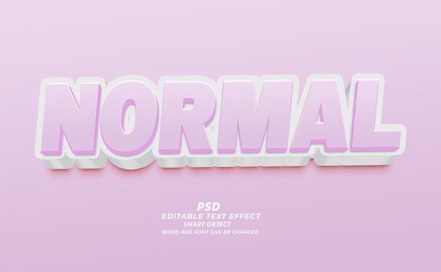 PSD normal psd 3d editable text effect