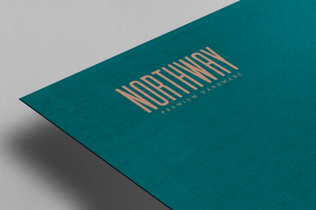 Northway Text and Dark Green Paper Logo Mockup