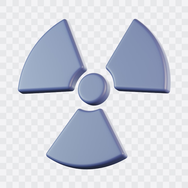 PSD nuclear radioactive sign 3d icon