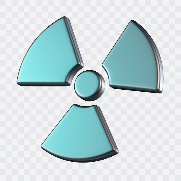 PSD nuclear radioactive sign 3d icon