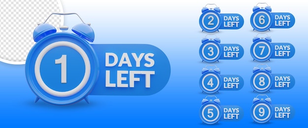 Number of days left promotional marketing design