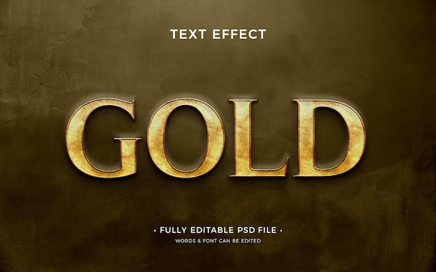 Old gold  text effect