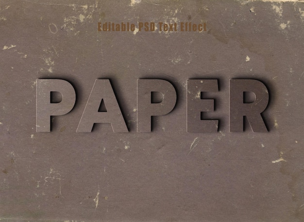 PSD old paper text effect psd paper text style effect