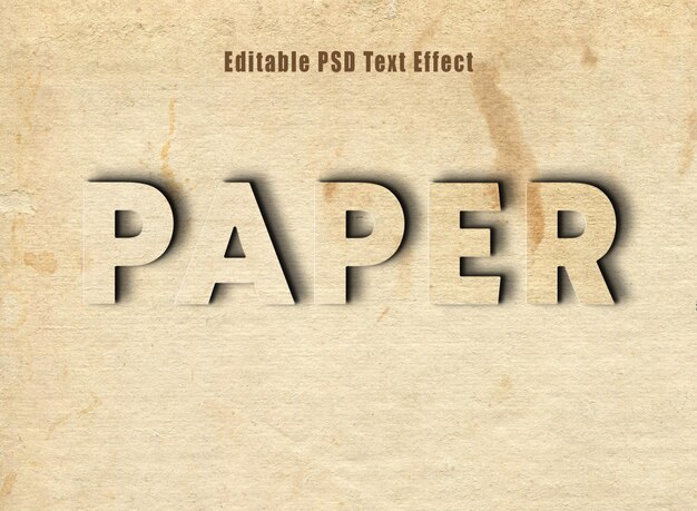 PSD old paper text effect psd paper text style effect