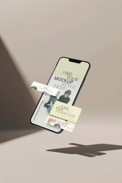 Online shopping device mockup