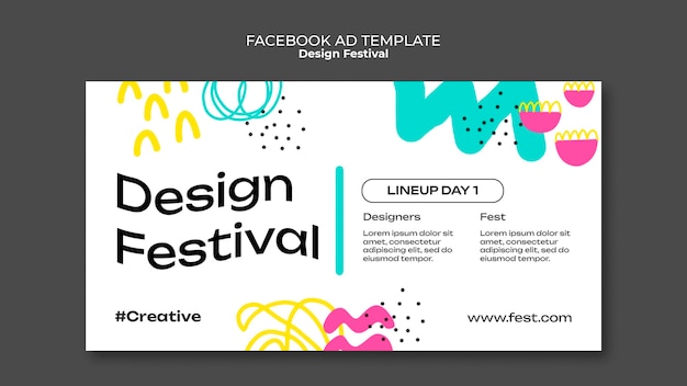 PSD ontwerp festival facebook-sjabloon