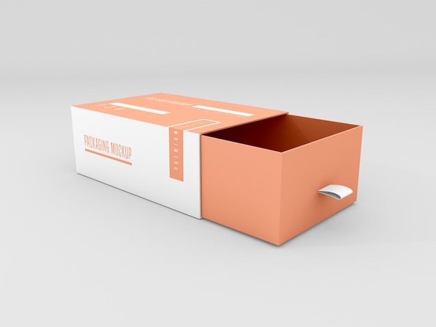 Open delivery box mockup