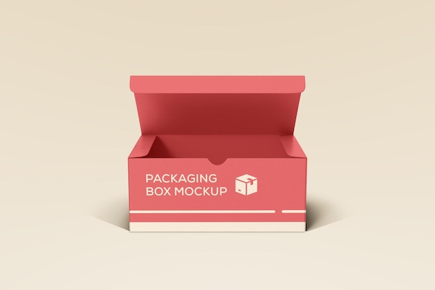 PSD open packaging box mockup template design psd