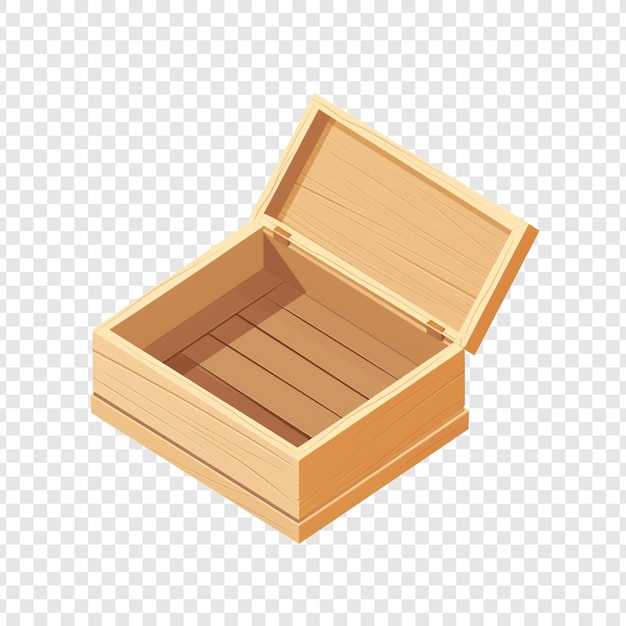 PSD open wooden box