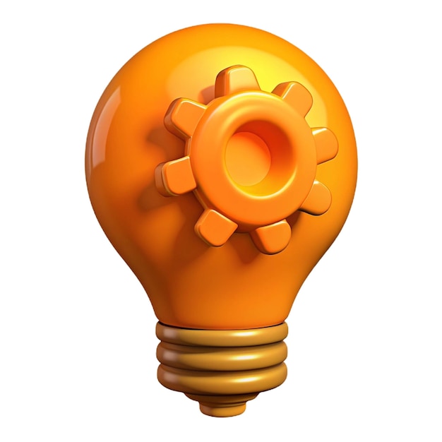 an orange light bulb with a yellow light bulb that saysthe word quot on it