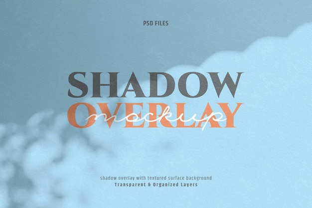 Organic Shadow Overlay Mockup on textured surface background Psd