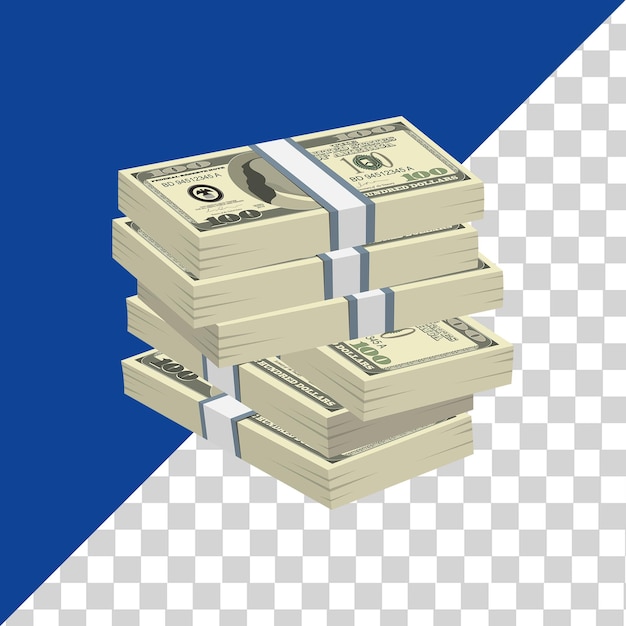 PSD pack of dollars money clipart design illustration png