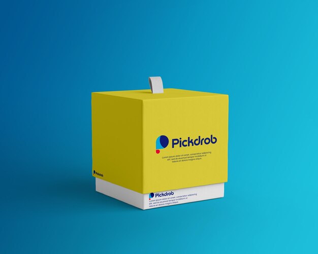 PSD packaging box logo design mockup psd