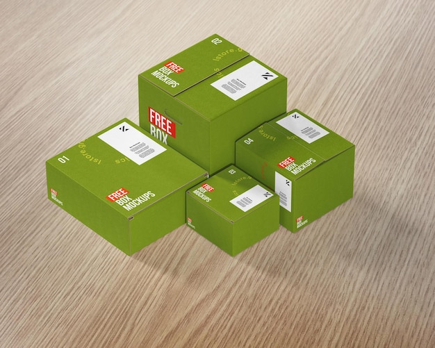 PSD packaging materials mockup