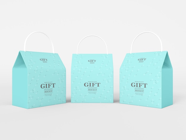 Paper Gift Bag Packaging Mockup