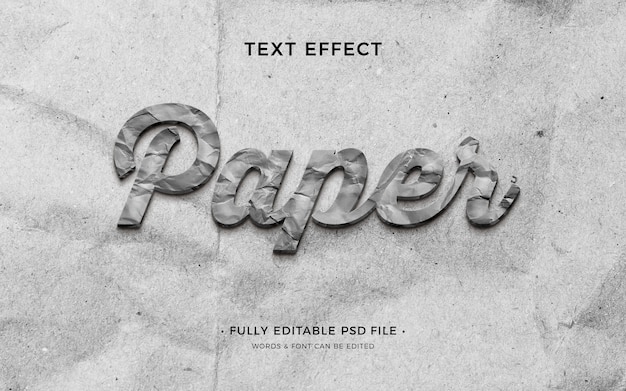 PSD paper text effect