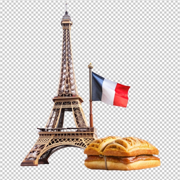 PSD parisian tradition maker isolated on transparent background