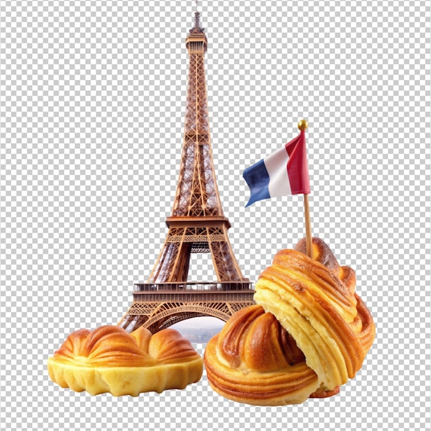 PSD parisian tradition maker isolated on transparent background