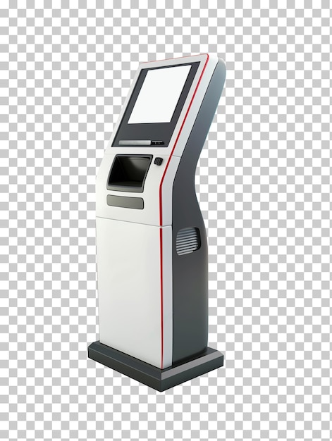 PSD payment terminal kiosk atm pos poi advertising stand isolated on transparent background png psd