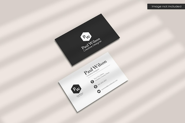 Perspective business card mockup