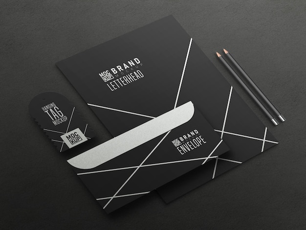 Perspective stationery Set mockup