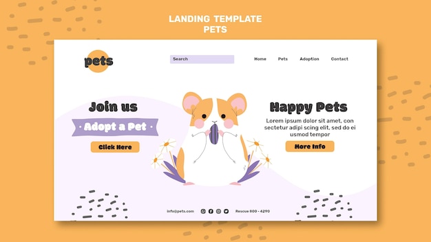 Pet adoption landing page