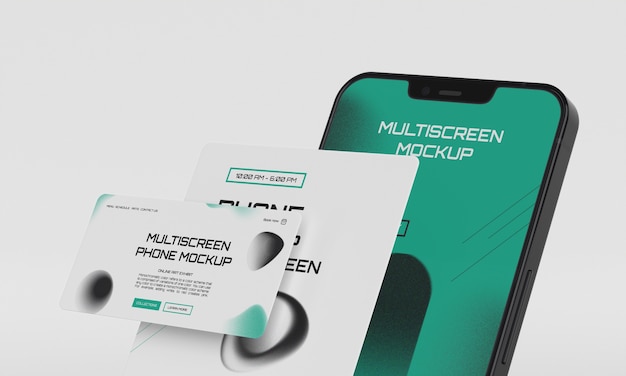 Phone multiscreen gravity mockup