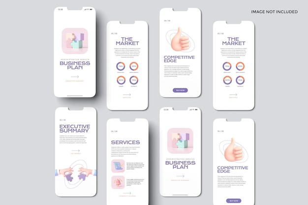 PSD phone and screen - ui ux app presentation mockup