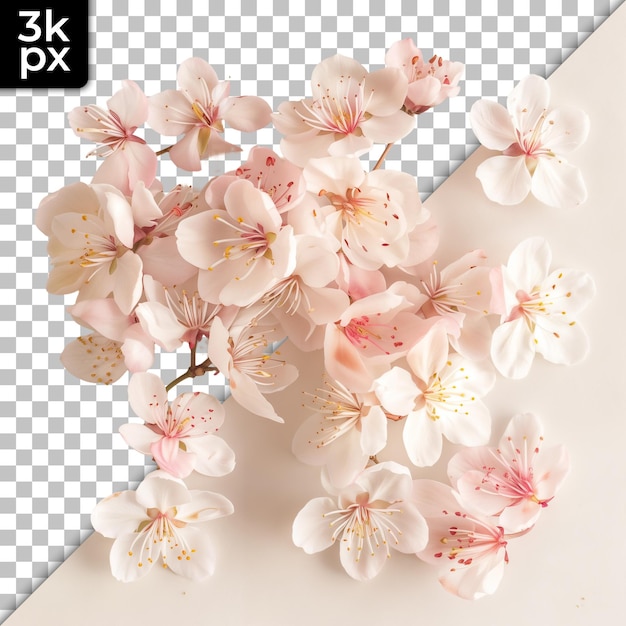 PSD a picture of a cherry blossom with the letters r p p