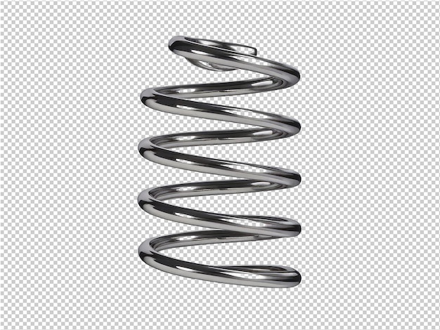 PSD a picture of a metal spring with a curved stem