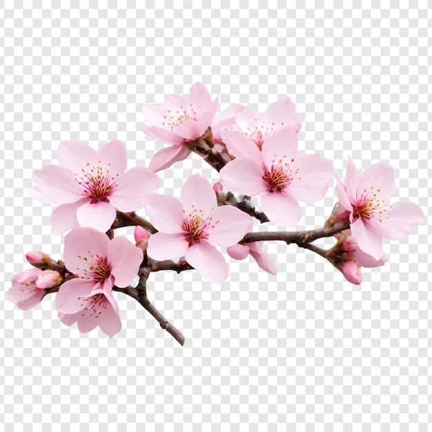 PSD a picture of a pink flower with the words cherry blossom on it