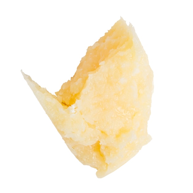 PSD piece of parmesan cheese on empty background