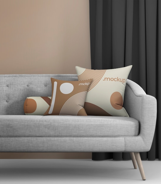 Pillow design in room