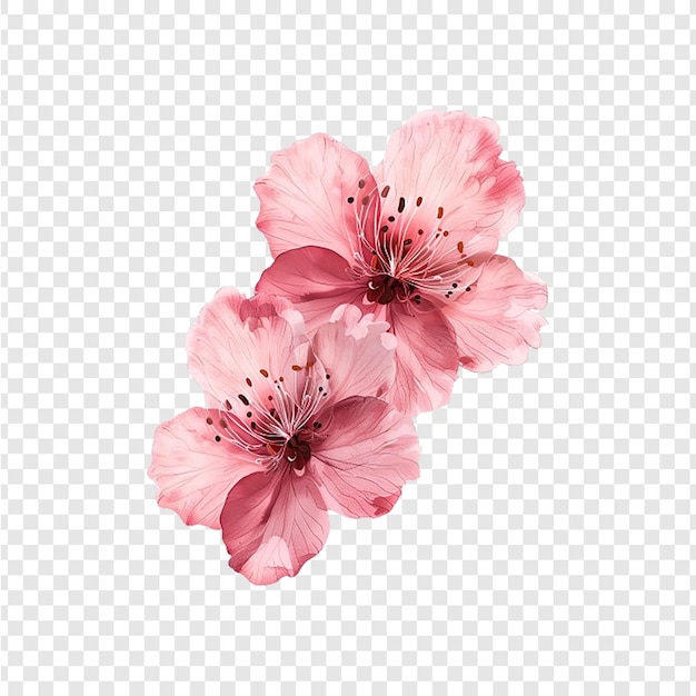 PSD pink flowers on a transparent background