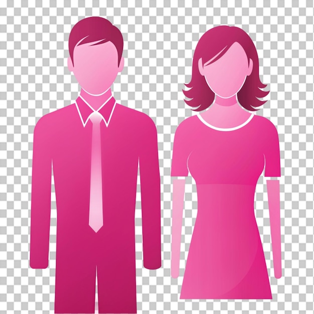 PSD pink image of a man and a woman