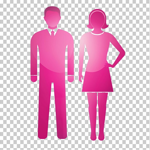 PSD pink image of a man and a woman